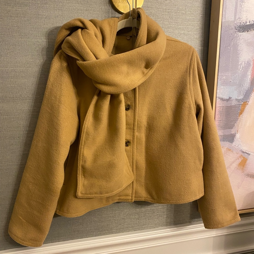 H&M Winter 2024/2025 Felted Scarf Jacket Size L
